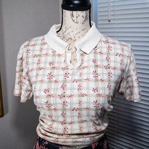 Sweetie Vintage Floral Polo Shirt Classic Elements